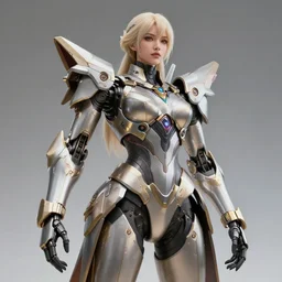modern mech warrior goddess, ultra detail, professionally retouched, soft lighting, wide angle, 8 k high definition, intricate, elegant, art by shinybinary, ana lora