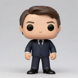 full body 3d render of Jair Messias Bolsonaro as a funko pop, studio lighting, white background, blender, trending on artstation, 8k, highly detailed