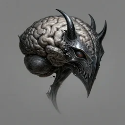 anthropomorphic triangle brain in edgy darkshadowiron pike demon, intricate, elegant, 3 / 4 view, highly detailed animal monster, digital painting, artstation, concept art, smooth, sharp focus, illustration, art by artgerm, dwayne barlowe, trending on artstation and greg rutkowski and alphonse mucha, 8 k