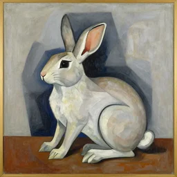 a rabbit by picasso, cubism, painting, masterpiece