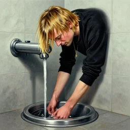 Kurt Cobain down the drain