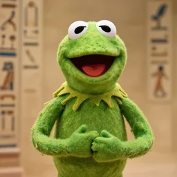 kermit as an ancient egyptian hieroglyph