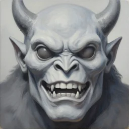 close up portrait of a monster in the mountains of hell, one mouth, one nose, two eyes, oil painting by tomasz jedruszek, cinematic lighting, pen and ink, intricate line, hd, 4 k, million of likes, trending on artstation