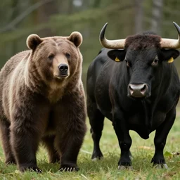 film still of a bear and a bull movie 4k