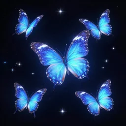 Astral butterflies fluttering between the stars, digital art, trending on ArtStation
