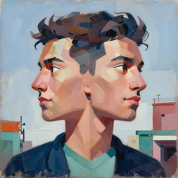 Greg Manchess portrait painting of a giant, medium shot, low angle, asymmetrical, profile picture, Organic Painting, sunny day, Matte Painting, bold shapes, hard edges, street art, trending on artstation, by Huang Guangjian and Gil Elvgren and Sachin Teng