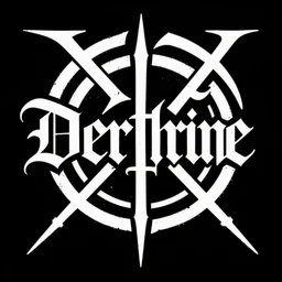 masterpiece, symmetrical darkthrone logo calligraphy by thomas bokler, behance, white letters on black background