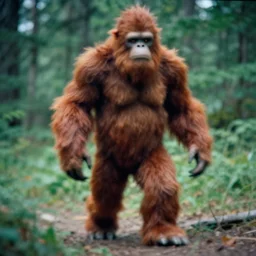 a slightly blurry photograph of bigfoot