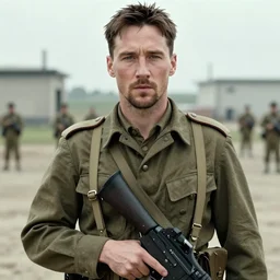 keanu reeves as a soldier , historical photo