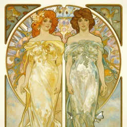 fairytale by jean - baptiste monge and alphonse mucha!, masterpiece, colorful