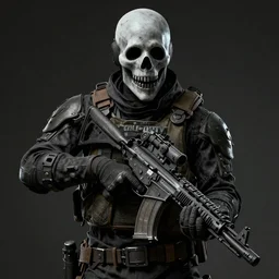 ghost from call of duty, concept art, hyperrealistic, octane render, extremely detailed and intricate, trending on artstation