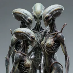 aliens brainsuckers killing kali goddess, perfect faces, fine details, studio lighting, subtle shadows, art by katsuya terada, photorealism, hyper realism, octane render, hyper detailed, canon eos r 3, f / 1. 4, iso 2 0 0, 1 / 1 6 0 s, medium shot, 8 k, raw, unedited, in - frame,