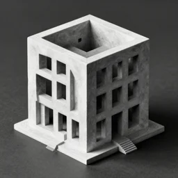 impossible house by m. c. escher