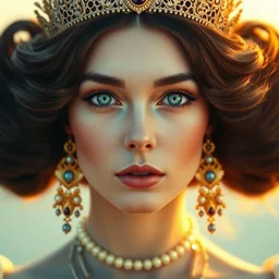 portrait of a beautiful french empress royalty | macro head shot symmetrical face | luxurious ethereal golden hour majestic breathtaking | by artgerm, wlop, royo