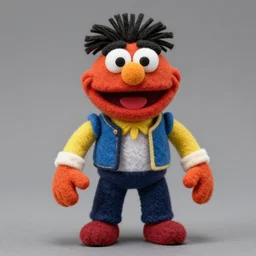 jin kazama as a muppet in tekken. highly detailed felt. hyper real photo. 4 k.