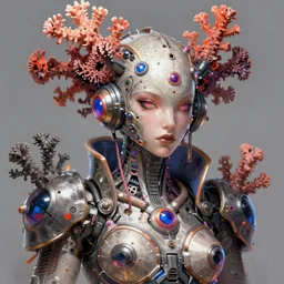cyberpunk coral punk goddess, highly detailed, digital painting, trending on artstation, concept art, sharp focus, illustration, art by artgerm and greg rutkowski and magali villeneuve