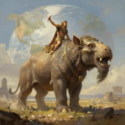 biblical behemoth, destroyer of worlds. digital painting,