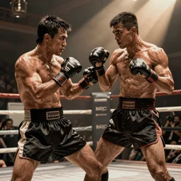 Tony Jaa epic fight scene in the style of Yoji Shinkawa, in the style of leonard boyarsky, detailed realistic illustration