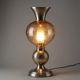 a vintage banker lamp designed by dale chihuly