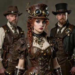 a detailed portrait of steampunk girl by Tomasz Alen Kopera and Peter Mohrbacher