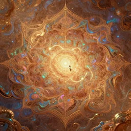 iridescent opalescent landscape, warm tones, bioluminescent : by michal karcz, daniel merriam, victo ngai and guillermo del toro : ornate, dynamic, particulate, intricate, elegant, highly detailed, centered, artstation, smooth, sharp focus, octane render