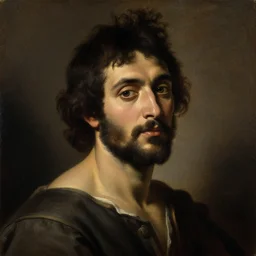 portrait of padioleau ismael, by caravaggio. oil painting.