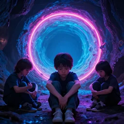 meme kid is sad about! dream neon strange portal discovered, mikko lagerstedt, tokujin yoshioka