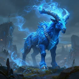 mount epic great blue elekk screenshot world of warcraft mounts worldboss bioluminecant light concept sketch art and by feng zhu alena aenami artworks in 4 k beeple, by thomas kinkade heartstone overwatch blizzard 3 d rtx hdr