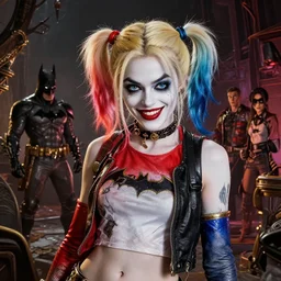 highly detailed portrait of a beautiful harley quinn, in batman : arkham asylum, stephen bliss, 8 k, unreal engine, fantasy art by greg rutkowski, loish, rhads, ferdinand knab, makoto shinkai and lois van baarle, ilya kuvshinov, rossdraws, tom bagshaw, global illumination, radiant light, detailed and intricate environment
