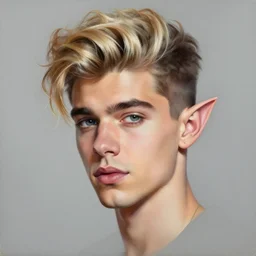portrait painting of zayn malik as an elf by jeremy mann, only one head single portrait, pointy ears