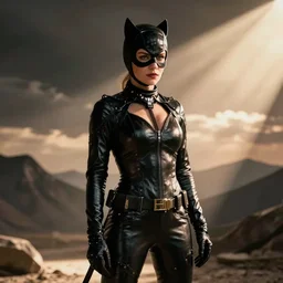 long shot photo of christina hendricks as catwoman