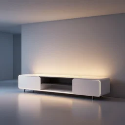 art by filip hodas, pixar and artgerm. led lights, sci - fi modern architect minimalist layout. three tone color theme. clean, entertainment center, indoor, spacious. surrealism.