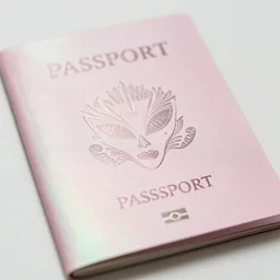 high fidelity film photographic anthropological alien object study depicting passports. iridescent hard surface. pastel pink perspex. three point light. soft focus.