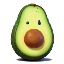 an avocado with the face of patrick stewart, captain jean - luc picard in star trek the next generation