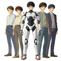 maximalist full body of cyborg, trending on pixiv fanbox, painted by makoto shinkai takashi takeuchi studio ghibli, akihiko yoshida, yoshitaka amano, wangechi mutu, clean cel shaded vector art. shutterstock. behance hd by lois van baarle, artgerm, helen huang, rossdraws, illustration