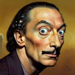 artificial intelligence face being built piece by piece, epic, breathtaking, intricate details, in the style of salvador dali