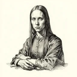 a solemn simulacrum, trending on artstation, ink drawing