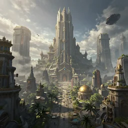 big evil city, fantasy, artstation trending, unreal engine 5