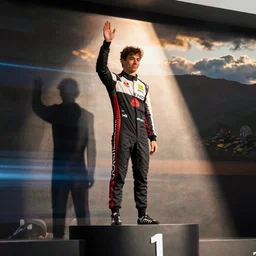 daniel ricciardo on the podium