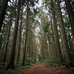 trees in a style of van high