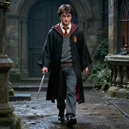 Harry Potter in the walking dead 4K quality super realistic