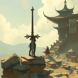 album cover art for sword alignment by akihiko yoshida