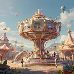 a futuristic carnival trending on artstation