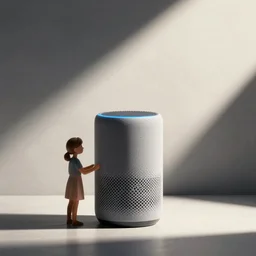 A family impressed with their Amazon Alexa device