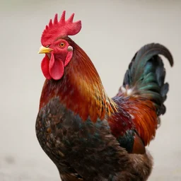 photo of a gorgeous rooster, professionally retouched, soft lighting, realistic, colorful feathers, full body shot, torso, perfect eyes, sharp focus on eyes, 8 k, high definition, insanely detailed, intricate, elegant, art by artgerm and j scott campbell