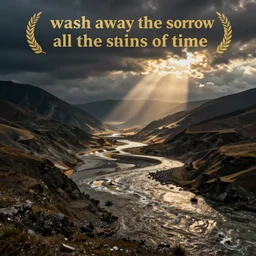 wash away the sorrow all the stains of time.