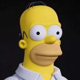 studio portrait of man that looks excactly like homer simpson, lookalike, as if homer simpson came to life, soft light, black background, fine details, close - up, award winning photo by joe mcnally