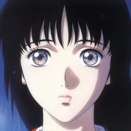 film poster from angels egg directed by japanese director mamoru oshii, vintage 8 0 s anime, ethereal, holy, omnious, grainy, astounding, highly detailed, high quality film restoration, delicate, soft, very detailed, well defined, color corrected, iridescent light, neon gradient, detailed sparkly eyes, faded big eyes, serial experiments lain, androgynous