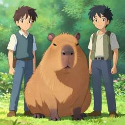 a full body portrait of capybara the hedgehog artwork by evan stanley, tyson hesee, ken penders, sega, trending on artstation, makoto shinkai, trending on pixiv fanbox