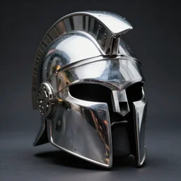space spartan helmet, reflective, realistic